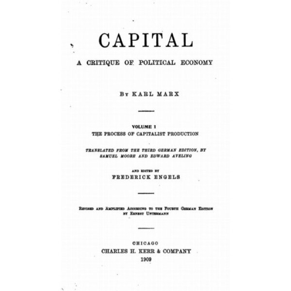 capital a critique of political economy BY KARL MARX VOLUME 1